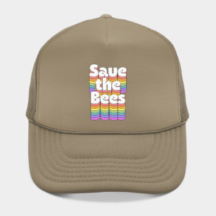 Save The Bees \/\ Retro Typography Design Hat