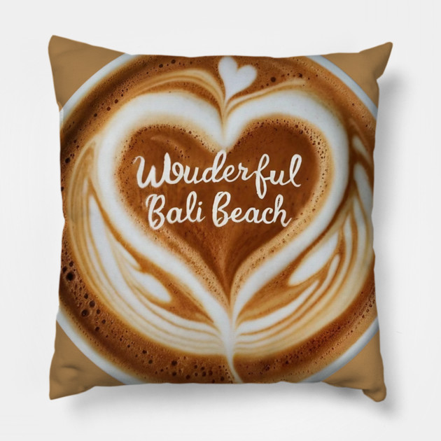 Wonderful Bali Beach Caffee Pillow by animegirlnft
