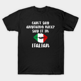 Cant Say Anything Nice Say It In Italian T-Shirt