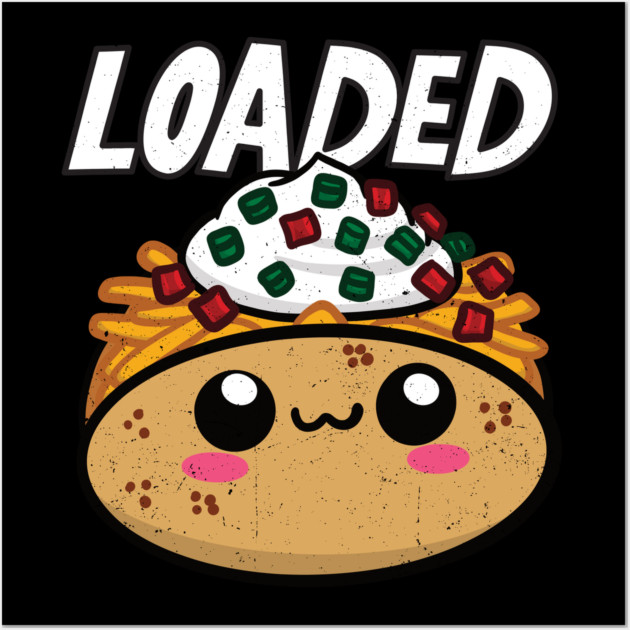 Food Kawaii Style Loaded Baked Potato Wall Art by belownormal