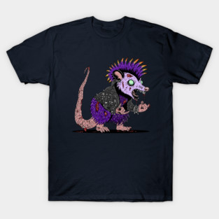 Punk Rock Possum Zombie T-Shirt
