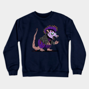Punk Rock Possum Zombie Crewneck Sweatshirt