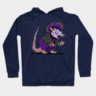 Punk Rock Possum Zombie Hoodie
