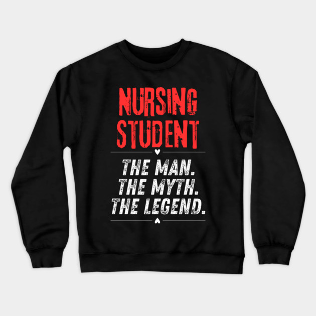 Nursing Student Crewneck Sweatshirt by BlackMeme94