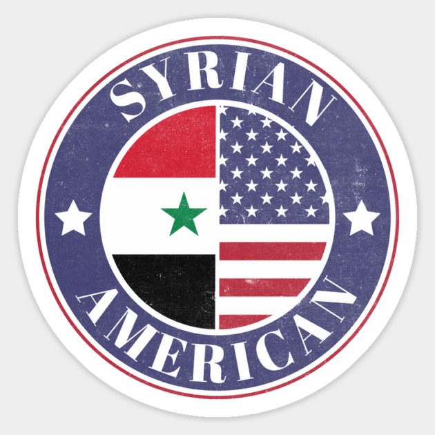 Proud Syrian-American Badge - Syria Flag Magnet by Yesteeyear