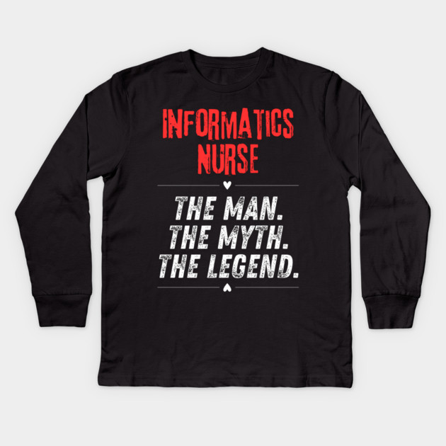 Informatics Nurse Kids Long Sleeve T-Shirt by BlackMeme94