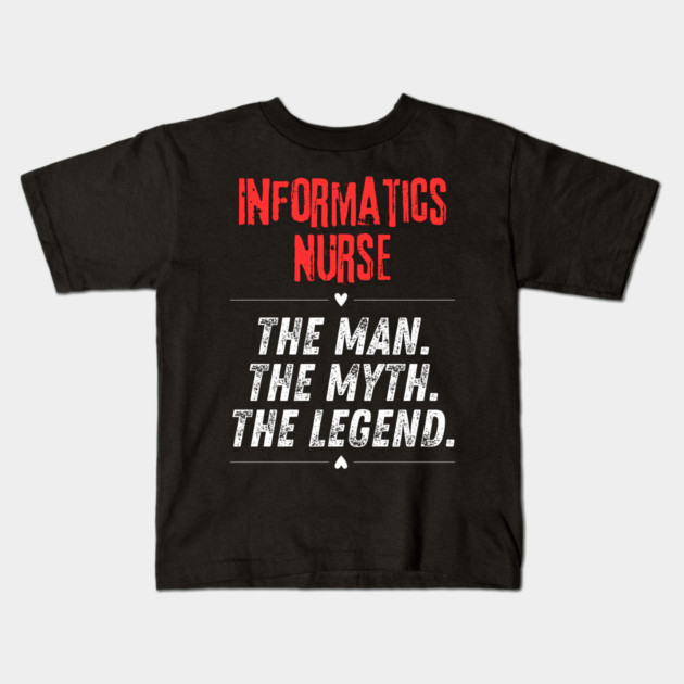 Informatics Nurse Kids T-Shirt by BlackMeme94