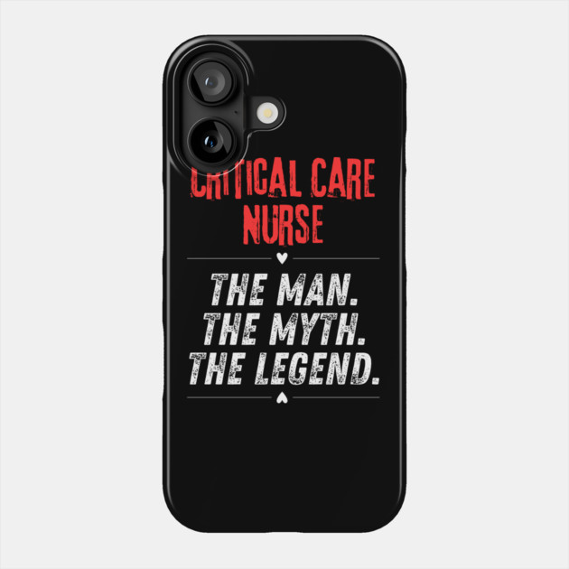 Critical Care Nurse Phone Case by BlackMeme94