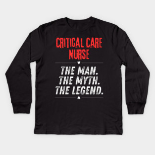 Critical Care Nurse Kids Long Sleeve T-Shirt