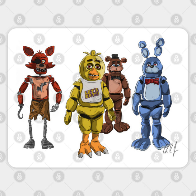 Five Nights at Freddys: The Gang Sticker by 51Deesigns