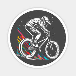 White Image of BMX Rider Magnet