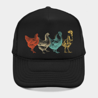 Chicken Vintage Funny Chickens Farm Poultry Farmer Hat