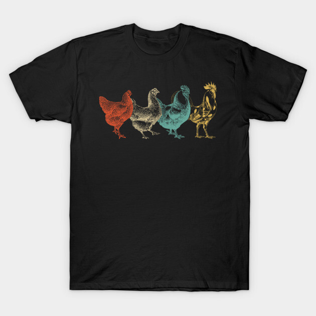 Chicken Vintage Funny Chickens Farm Poultry Farmer T-Shirt by jordanfaulkner02