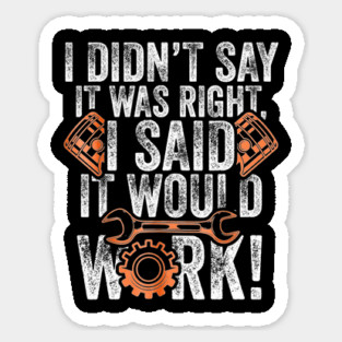 Diesel Mechanic For Men With Saying Gift for Mechanics Sticker