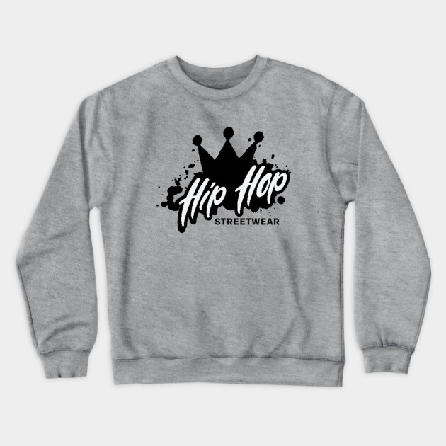 Hip Hop King Crewneck Sweatshirt by UrbanLifeApparel