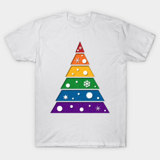 LGBT Rainbow Xmas Tree T-Shirt
