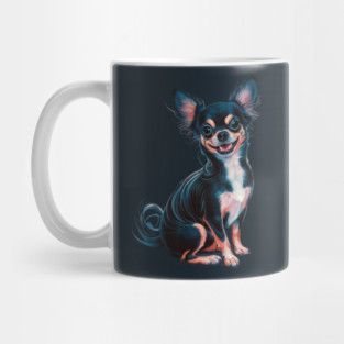 Chihuahua with Vibrant colors and Exaggerated Features. Mug
