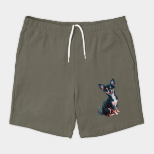 Chihuahua with Vibrant colors and Exaggerated Features. Shorts