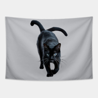 Black Cat Double Tail Tapestry
