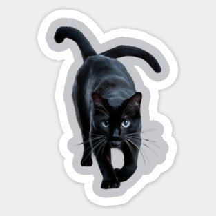 Black Cat Double Tail Sticker