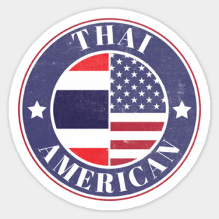 Proud Thai-American Badge - Thailand Flag Magnet