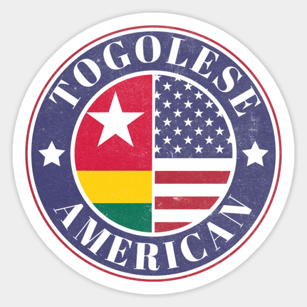 Proud Togolese-American Badge - Togo Flag Magnet by Yesteeyear