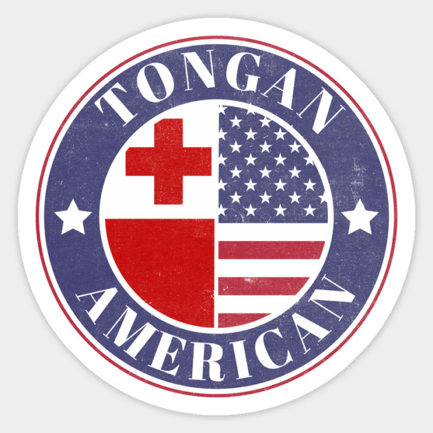 Proud Tongan-American Badge - Tonga Flag Magnet by Yesteeyear