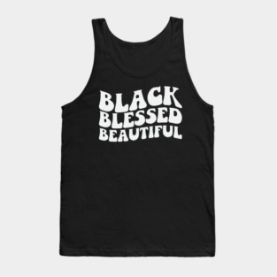 Black Blessed Beautiful Tank Top