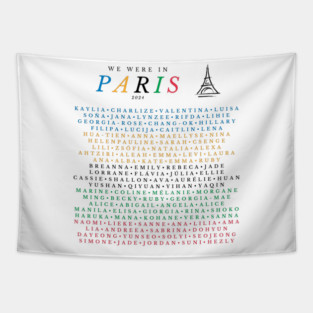 all paris gymnasts front only Tapestry