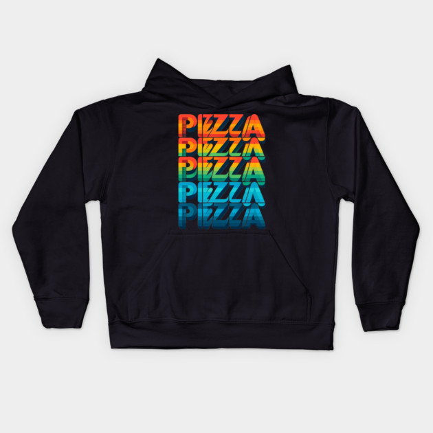 Pizza Lover Retro Style Kids Hoodie by logiamerch