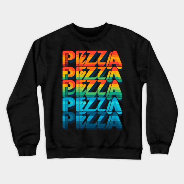 Pizza Lover Retro Style Crewneck Sweatshirt by logiamerch