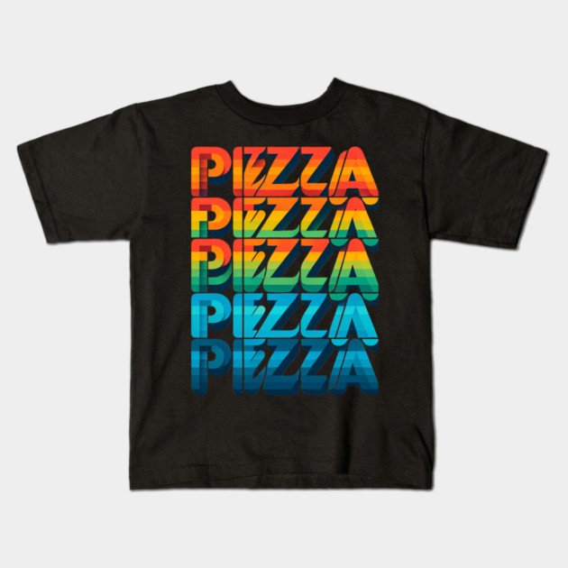 Pizza Lover Retro Style Kids T-Shirt by logiamerch