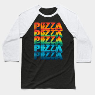 Pizza Lover Retro Style Baseball T-Shirt