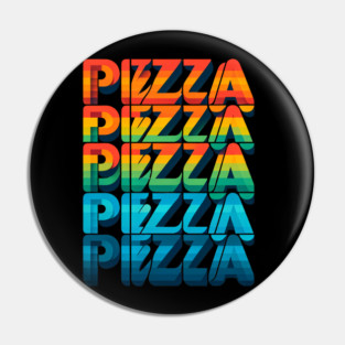 Pizza Lover Retro Style Pin