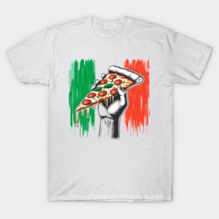 Pizza Lover Italian Flag Colors T-Shirt