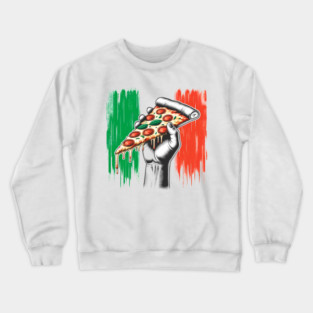Pizza Lover Italian Flag Colors Crewneck Sweatshirt