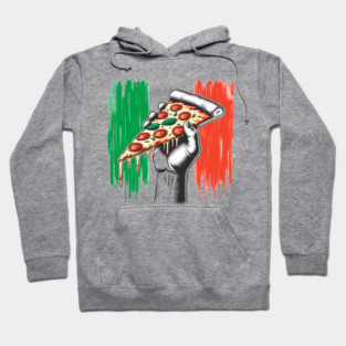 Pizza Lover Italian Flag Colors Hoodie