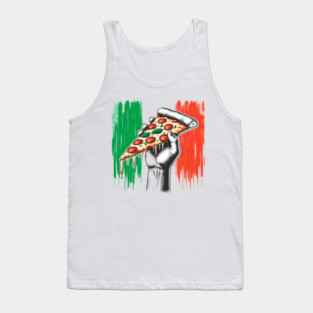 Pizza Lover Italian Flag Colors Tank Top