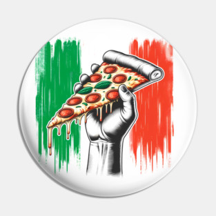 Pizza Lover Italian Flag Colors Pin
