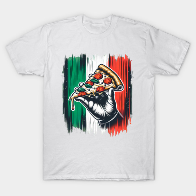 Pizza Lover Italian Colors Flag Style T-Shirt by logiamerch
