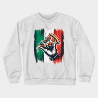 Pizza Lover Italian Colors Flag Style Crewneck Sweatshirt