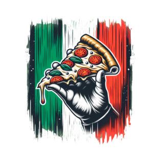 Pizza Lover Italian Colors Flag Style T-Shirt