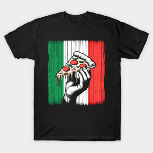 Pizza Lover Italian Flag Colors T-Shirt