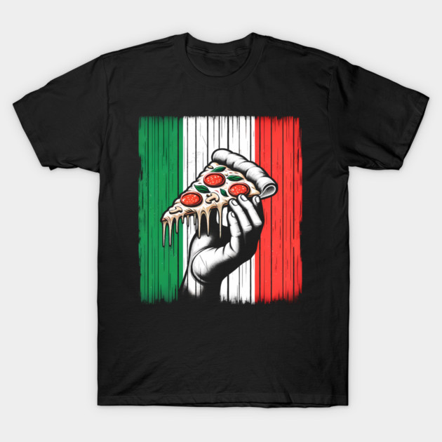 Pizza Lover Italian Flag Colors T-Shirt by logiamerch