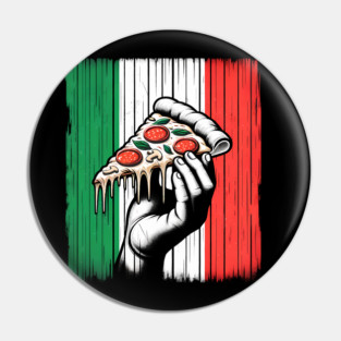Pizza Lover Italian Flag Colors Pin