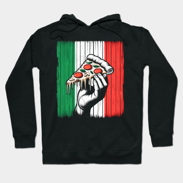 Pizza Lover Italian Flag Colors Hoodie by logiamerch