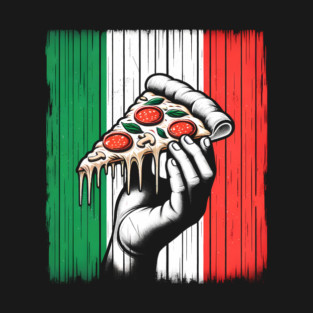 Pizza Lover Italian Flag Colors T-Shirt