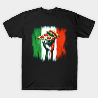 Pizza Lover Italian Flag Colors T-Shirt