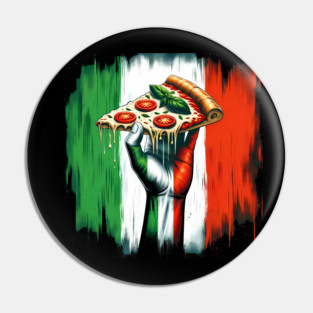 Pizza Lover Italian Flag Colors Pin