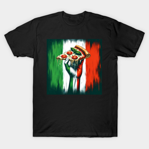 Pizza Lover Italian Flag Colors T-Shirt by logiamerch